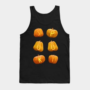 Stacked SPOOKY Jack o' lantern pumpkins (perfect for Halloween) Tank Top